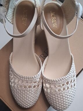 J.Crew Cream wedge  shoe